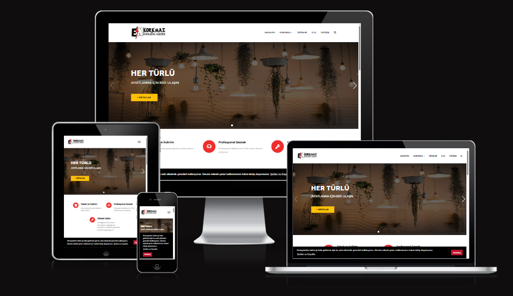 Korkmaz Aydınlatma Kurumsal Sitesi